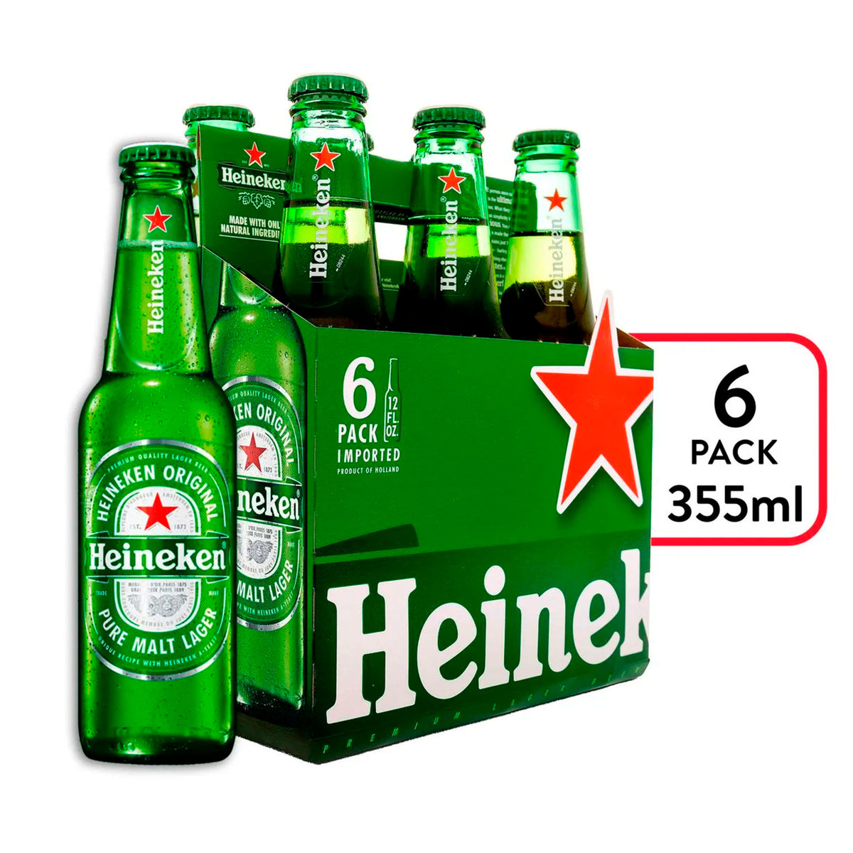 Cerveza Heineken Botella 6 Pack
