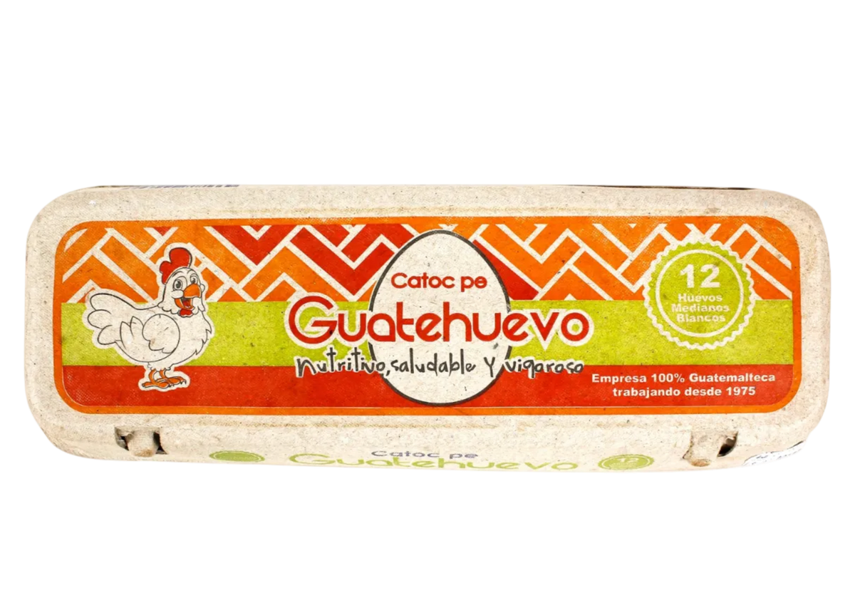 Huevo GuateHuevo Blanco Mediano - 12 Unidades