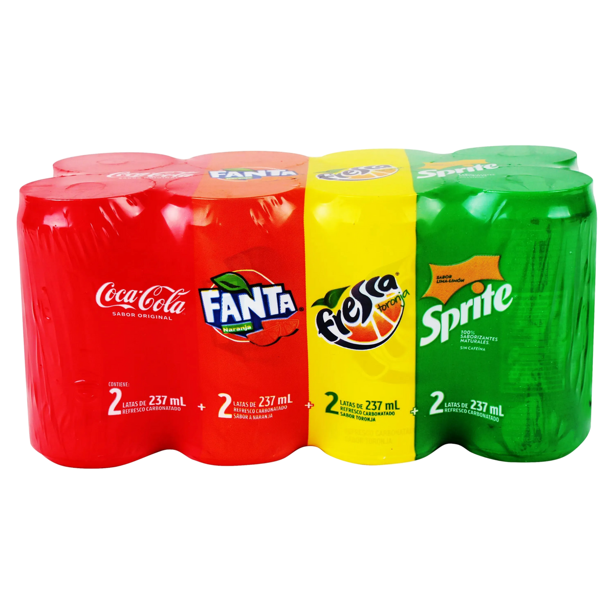 Gaseosas Surtidas Coca-Cola, Fresca, Sprite y Fanta 8 Pack - 355 ml
