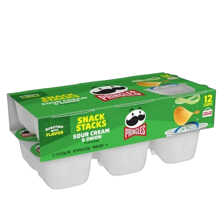 Papas Pringles Crema y Cebolla 12 Pack - 252 g