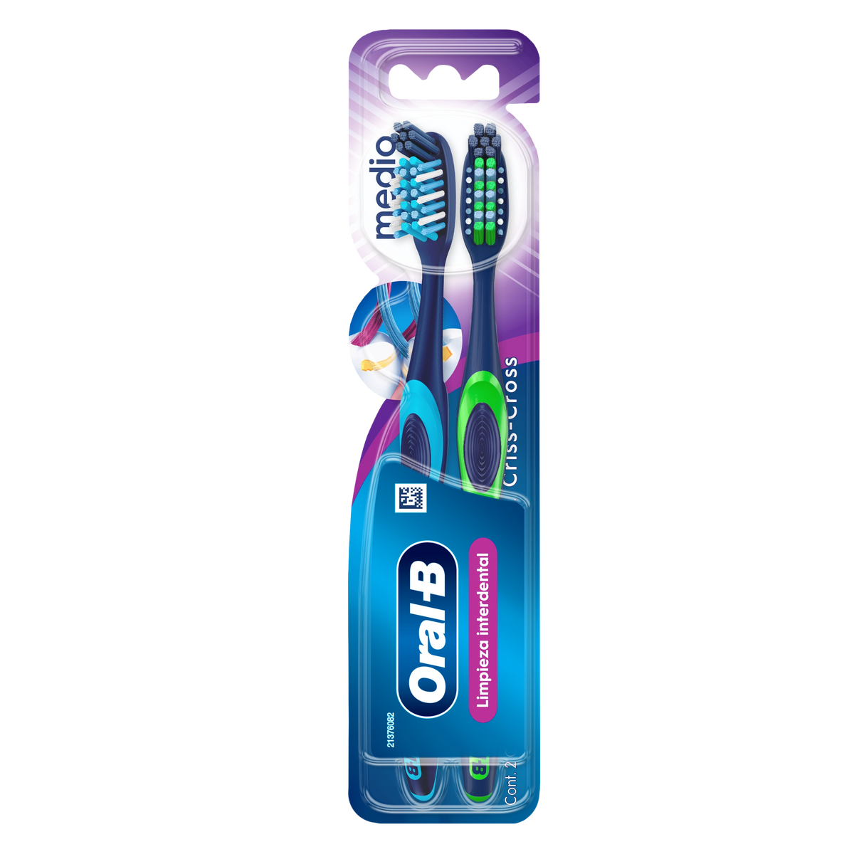 Cepillo Dental Oral-B Criss Cross - 2 Unidades