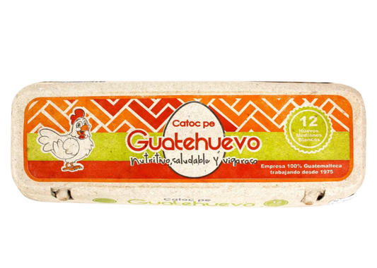 Huevo GuateHuevo Blanco Mediano - 12 Unidades