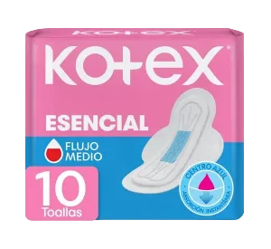 Toallas Sanitarias Kotex Esencial - 20 Unidades